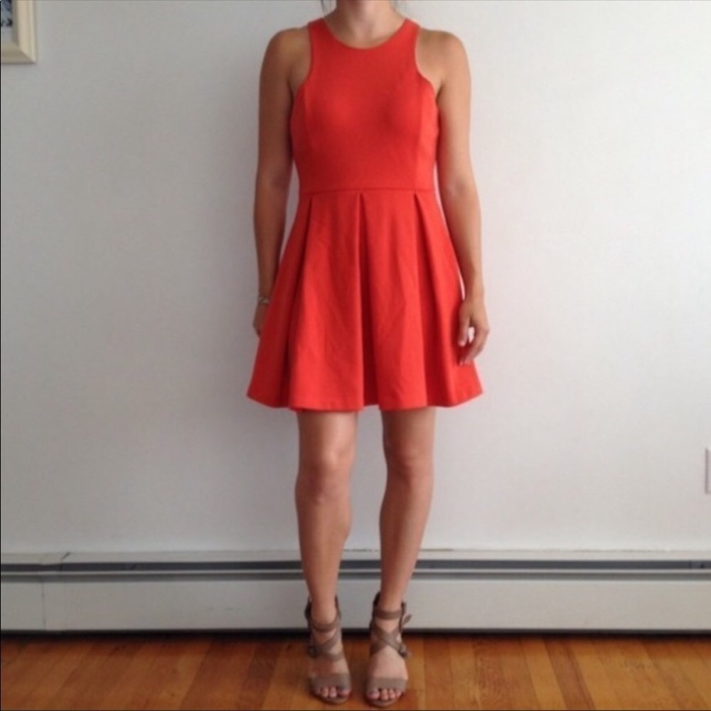 Cooperative Y2K Sally Sue Orange Ponte Knit Dress M